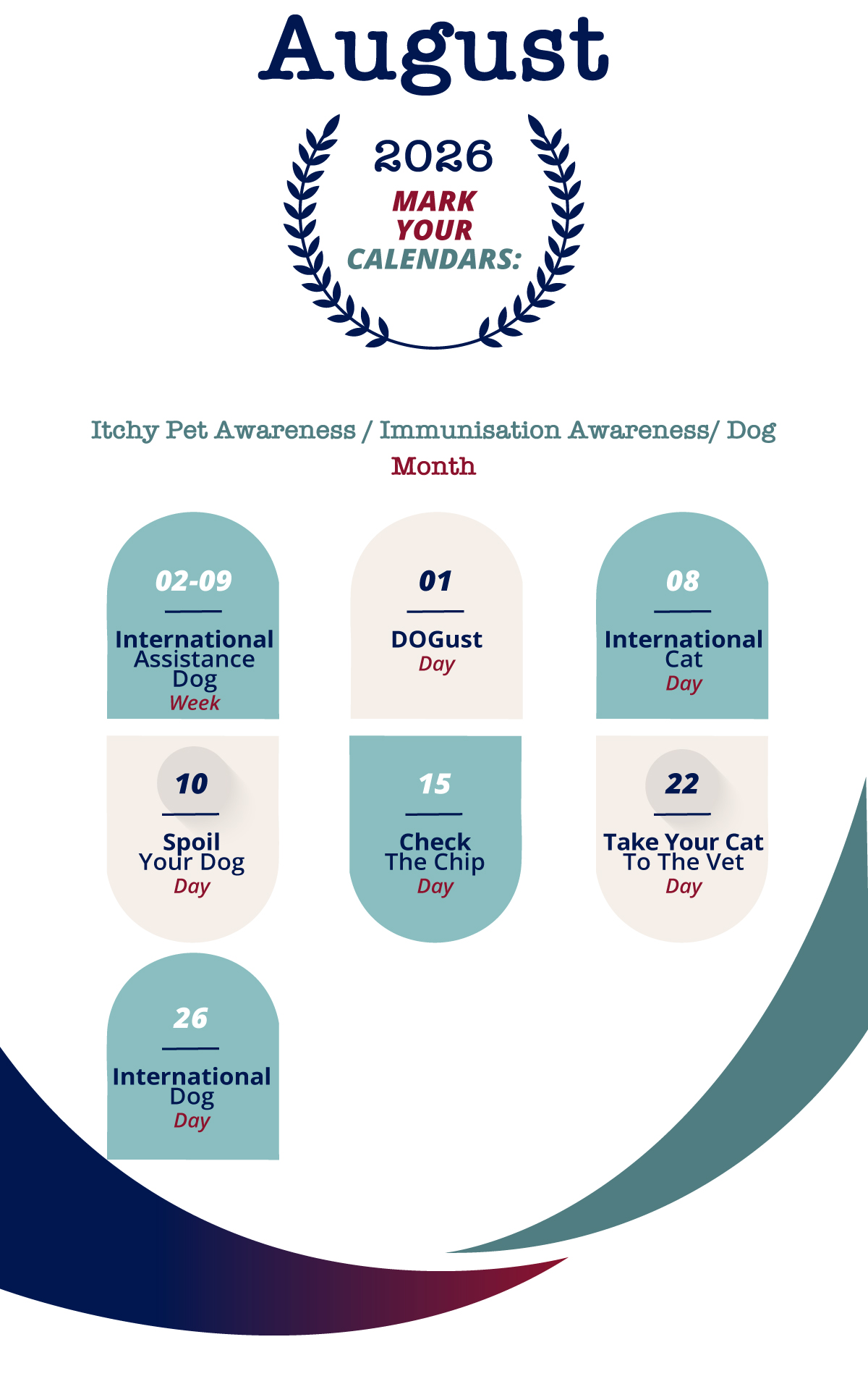 Itchy Pet Awareness / Immunisation Awareness/ Dog
Month